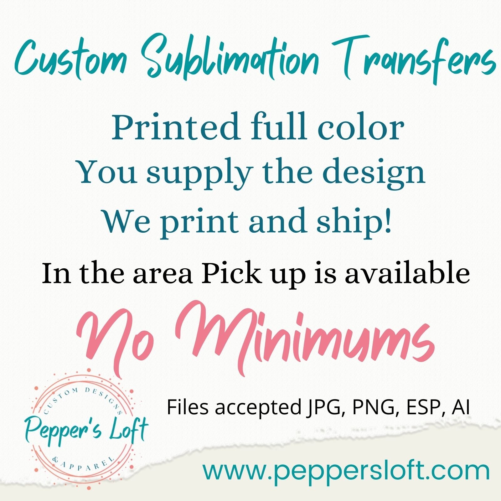 Ready To Press, Sublimation Transfers, Sublimation, Transfer Ready To  Press, Custom Sublimation Transfers Ready to Press, Business Supplier